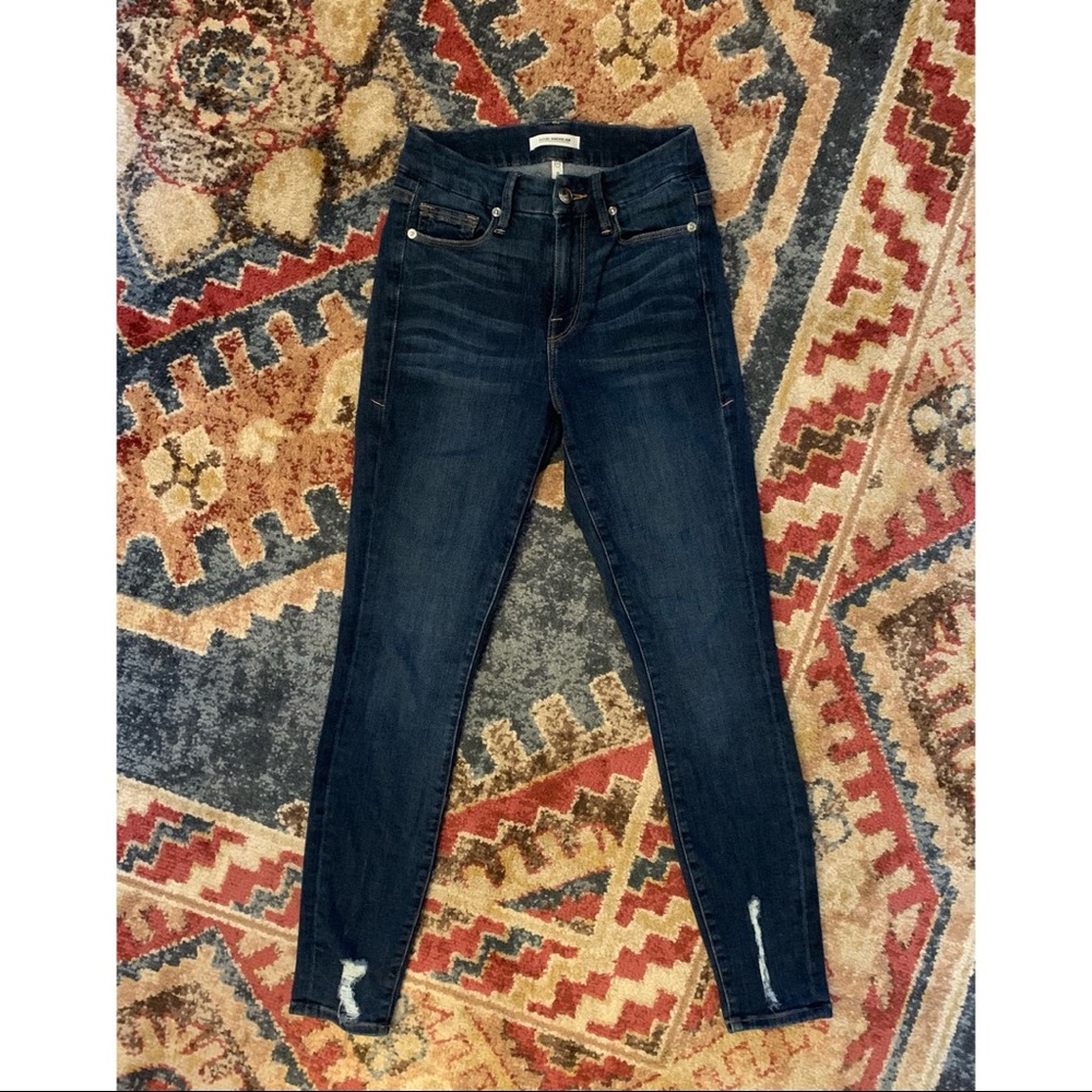 Good American High Rise Skinny Ankle Jeans